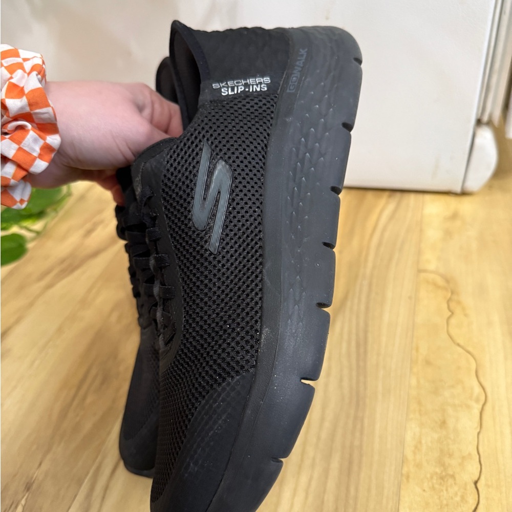 Skechers Black GOwalk Mesh Slip-On Sneakers - Picture 10 of 11